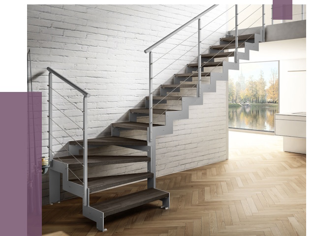 Г-образные лестницы под ключ в Волгограде от 37667 руб. | ПРОЛЁТ-Влг