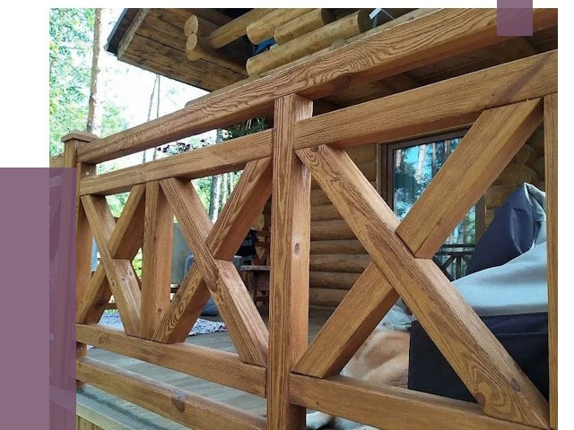 Деревянные перила под ключ в Волгограде от 7793 руб. 