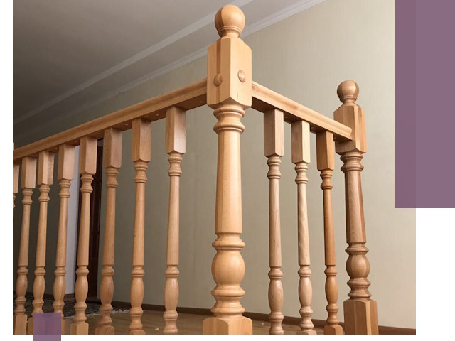 Деревянные перила на заказ в Волгограде: монтаж и изготовление