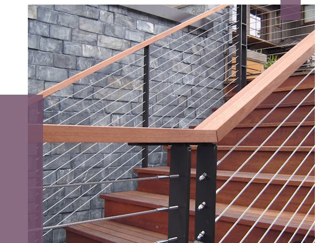 Тросовые перила под ключ в Волгограде от 7897 руб.