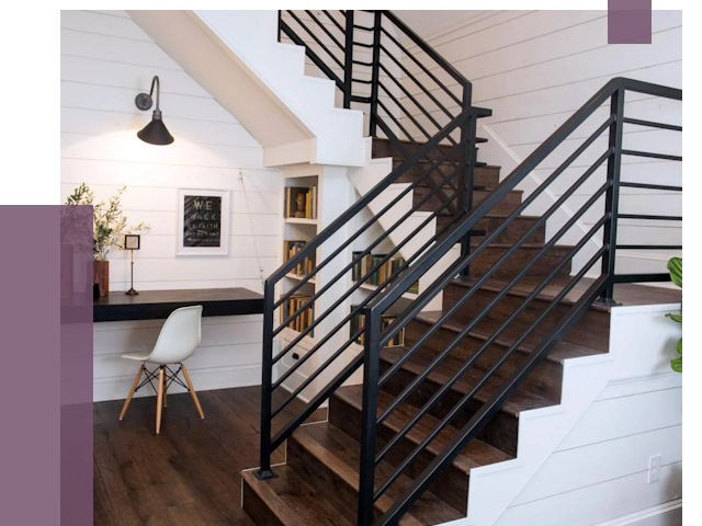 Перила для лестницы в доме в Волгограде от 7533 руб. — ПРОЛЁТ-Влг