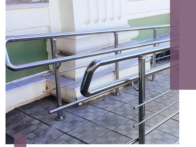 Ограждения пандусов из металла и нержавейки в Волгограде