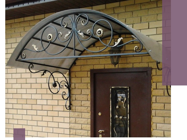 Изготовление козырьков из металла под ключ в Волгограде