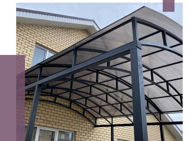 Монтаж козырьков в Волгограде от 11690 руб. | ПРОЛЁТ-Влг