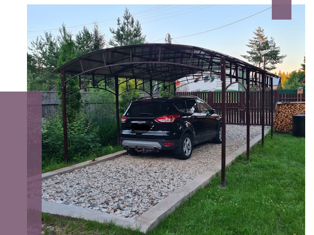 Навесы для автомобиля в Волгограде от 13352 руб.  | ПРОЛЁТ-Влг