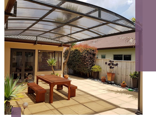 Навесы во двор под ключ в Волгограде — изготовление и монтаж