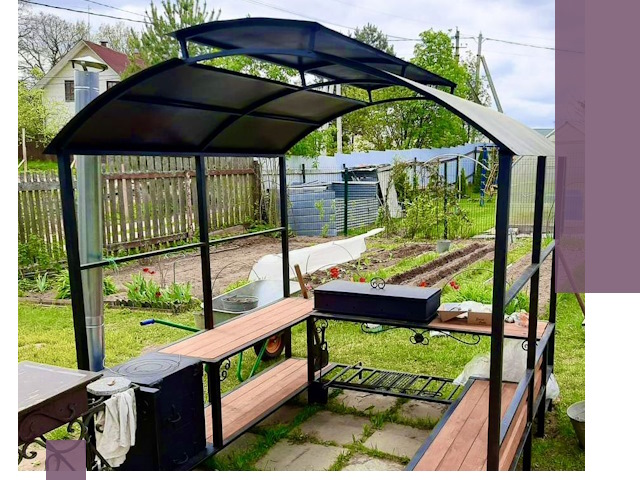 Навесы для барбекю в Волгограде: изготовление, монтаж и демонтаж