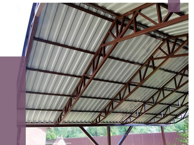 Навесы из профнастила в Волгограде от 7482 руб. | ПРОЛЁТ-Влг