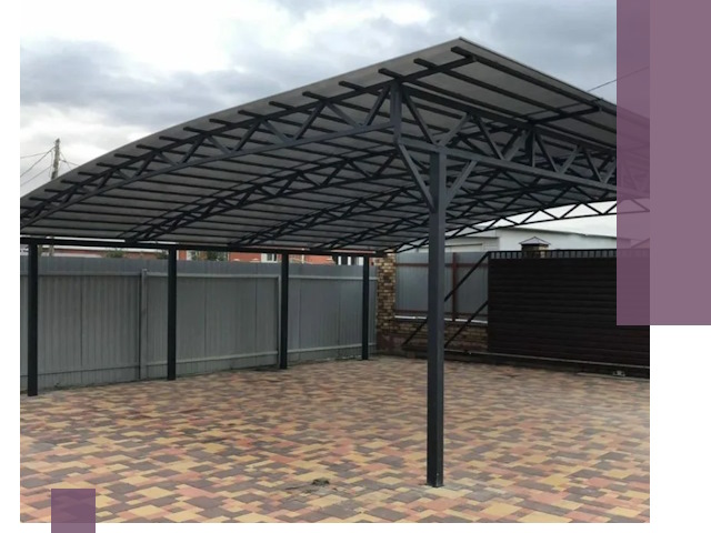 Металлические навесы под ключ в Волгограде — изготовление и монтаж