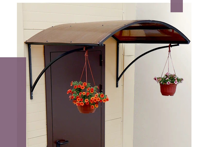 Козырьки над входом в Волгограде от 15067 руб.  | ПРОЛЁТ-Влг