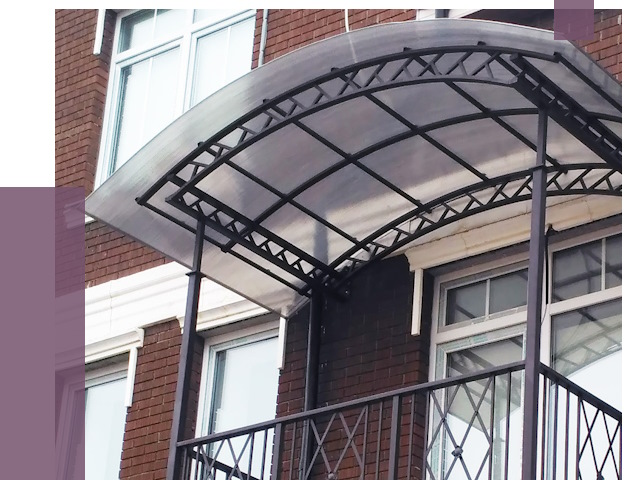 Козырьки над балконом в Волгограде от 8780 руб. | ПРОЛЁТ-Влг