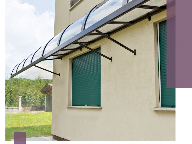 Козырьки над окнами в Волгограде — изготовление и монтаж по выгоде